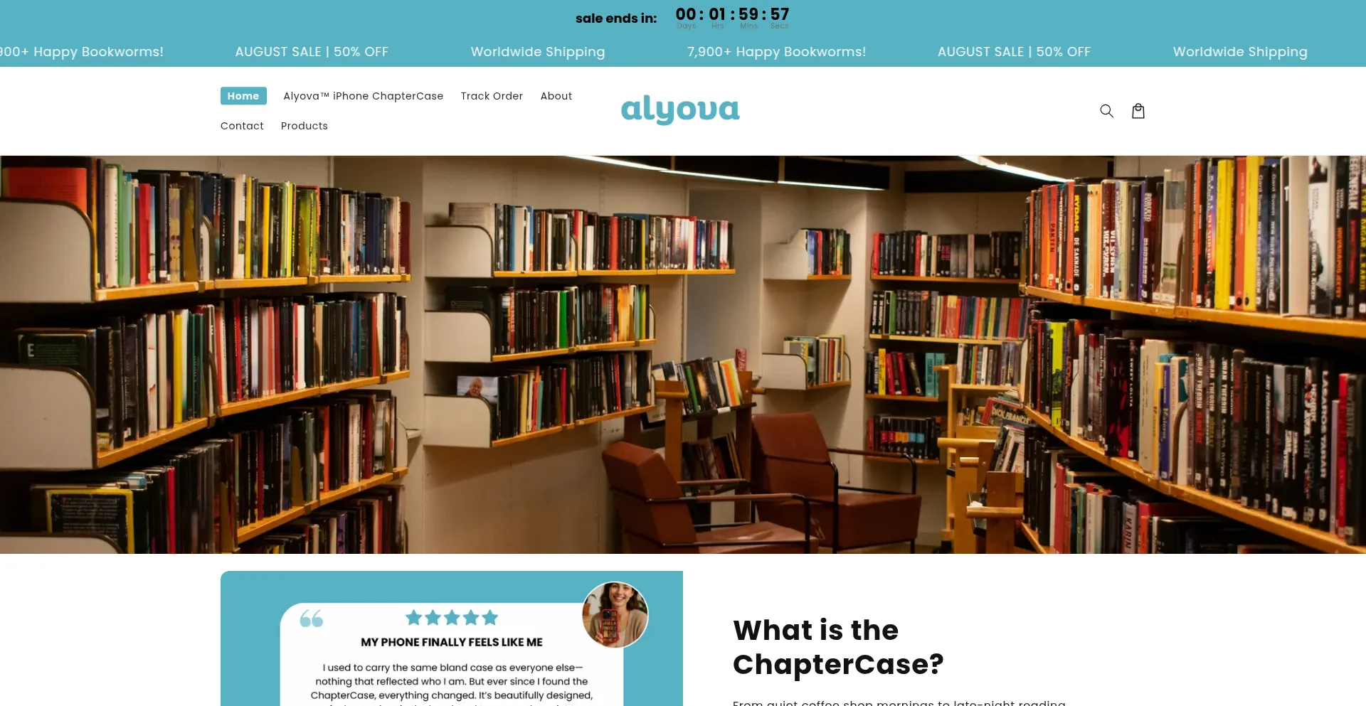 Website screenshot of Alyova.com