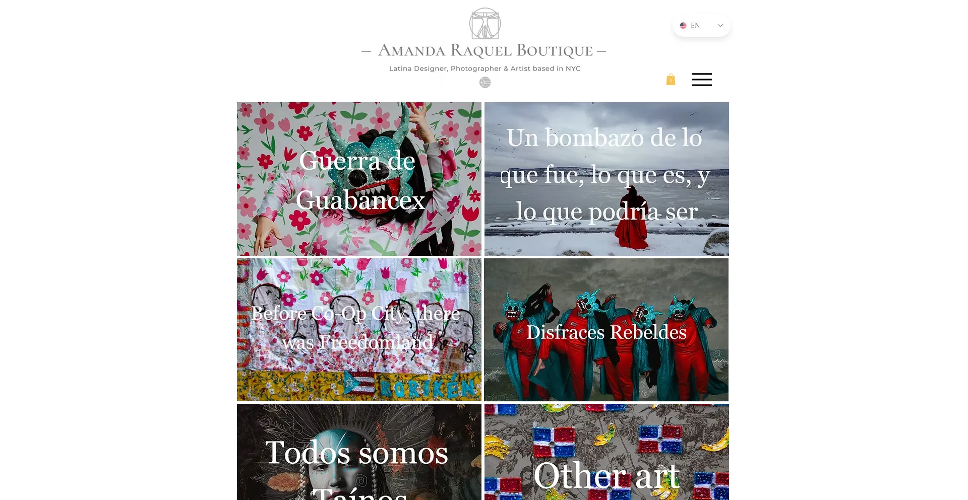 Website screenshot of Amandaraquel.com