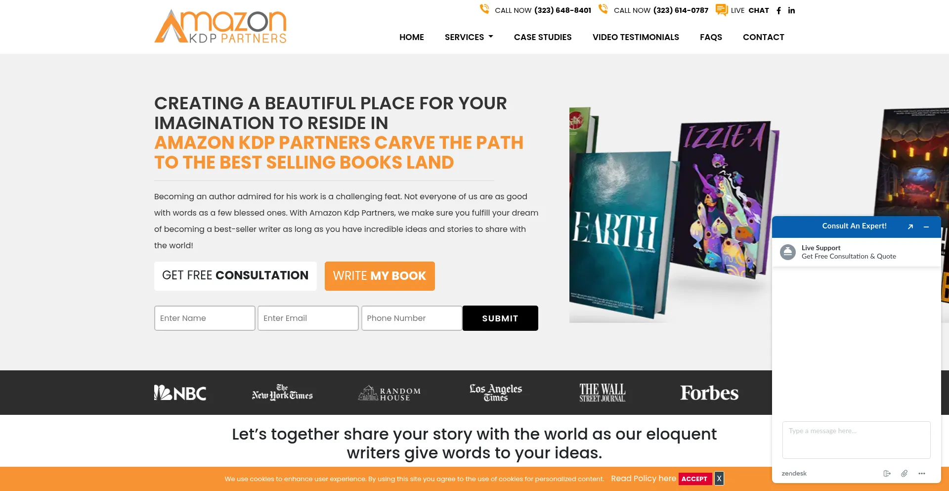 Website screenshot of Amazonkdppartners.com