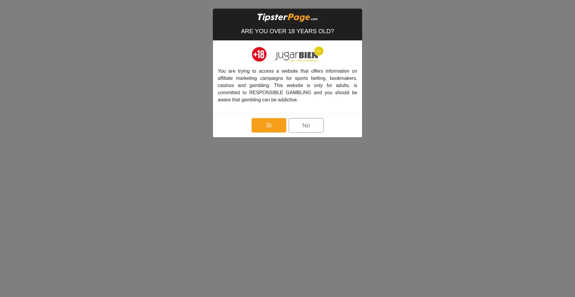 Website screenshot of Ambosmarcan.tipsterpage.com