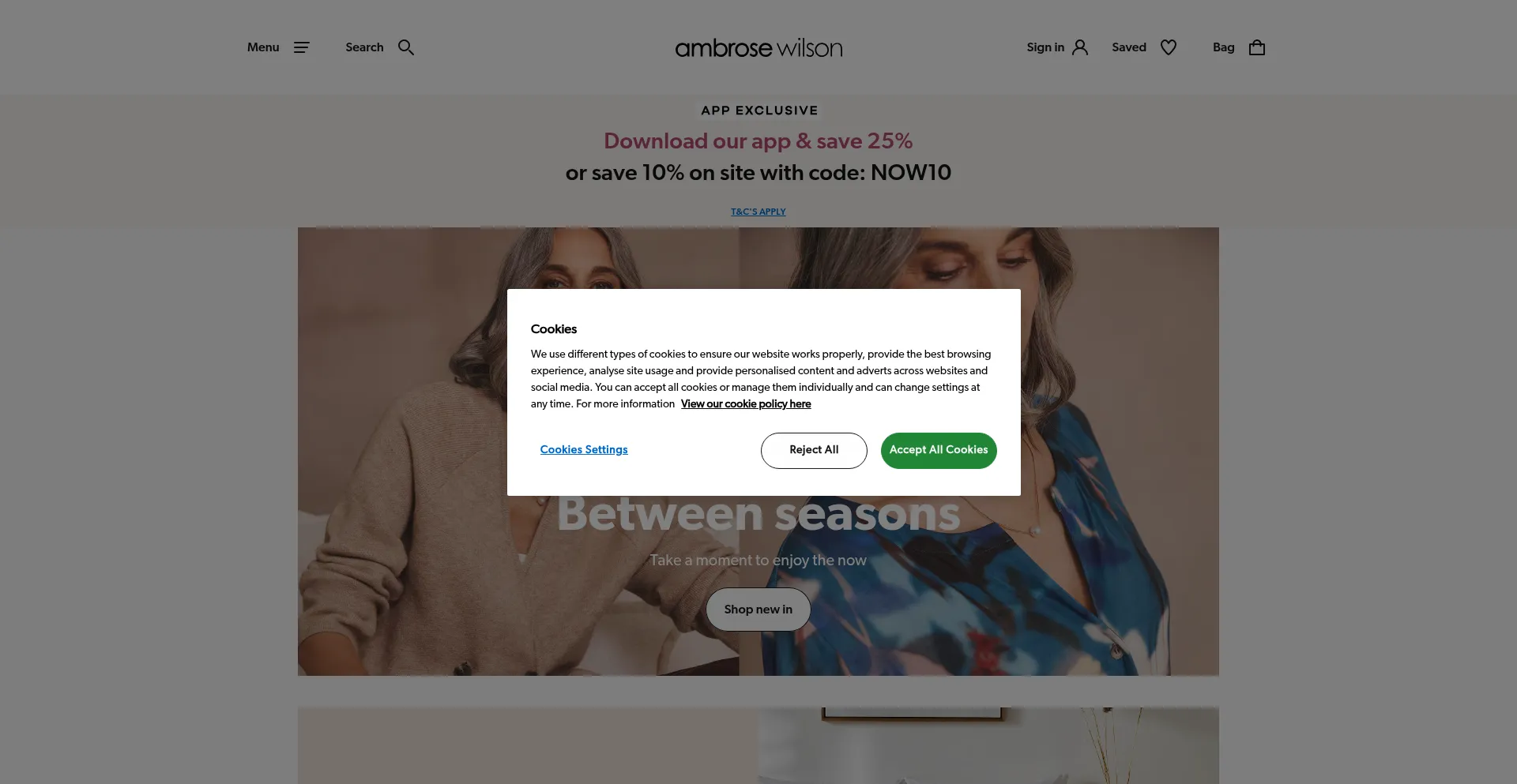 Website screenshot of Ambrosewilson.com