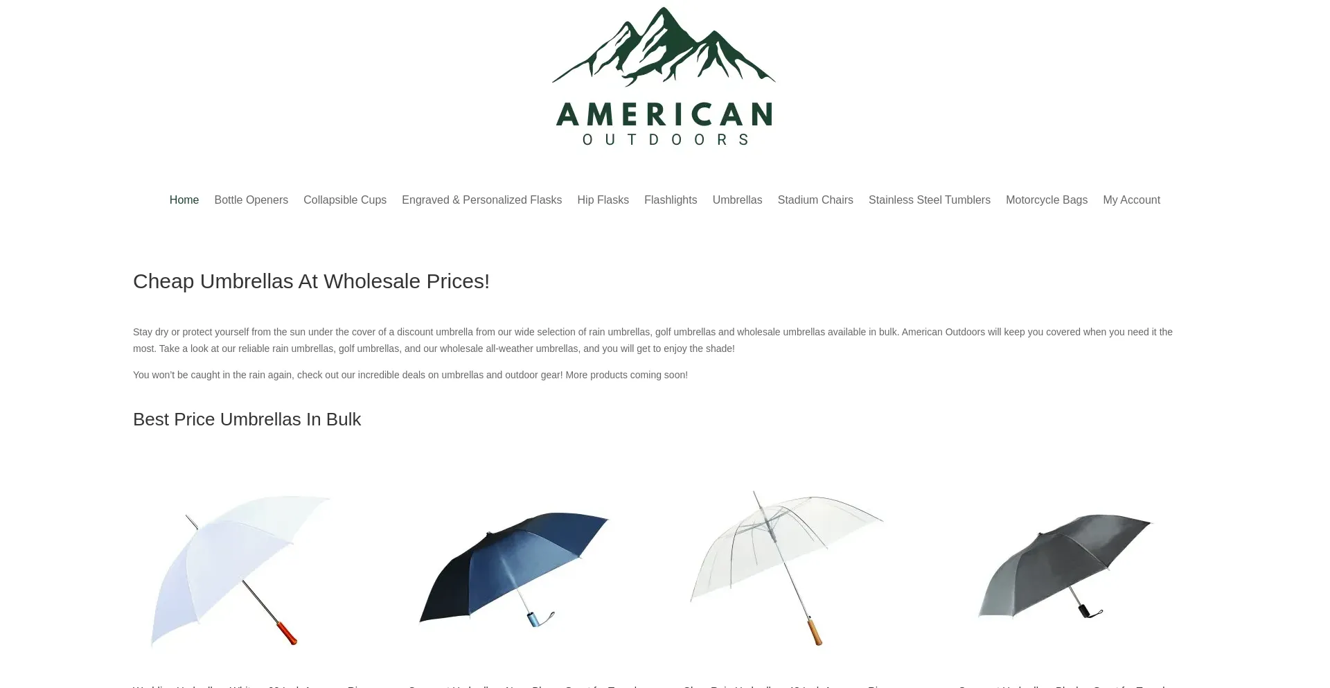Website screenshot of Americanoutdoors.net