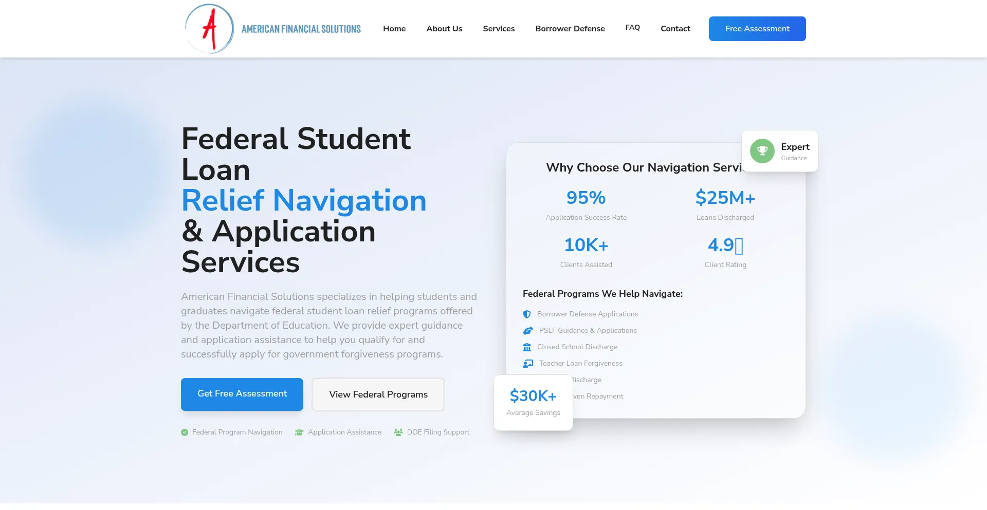 Website screenshot of Amerifisolutions.com