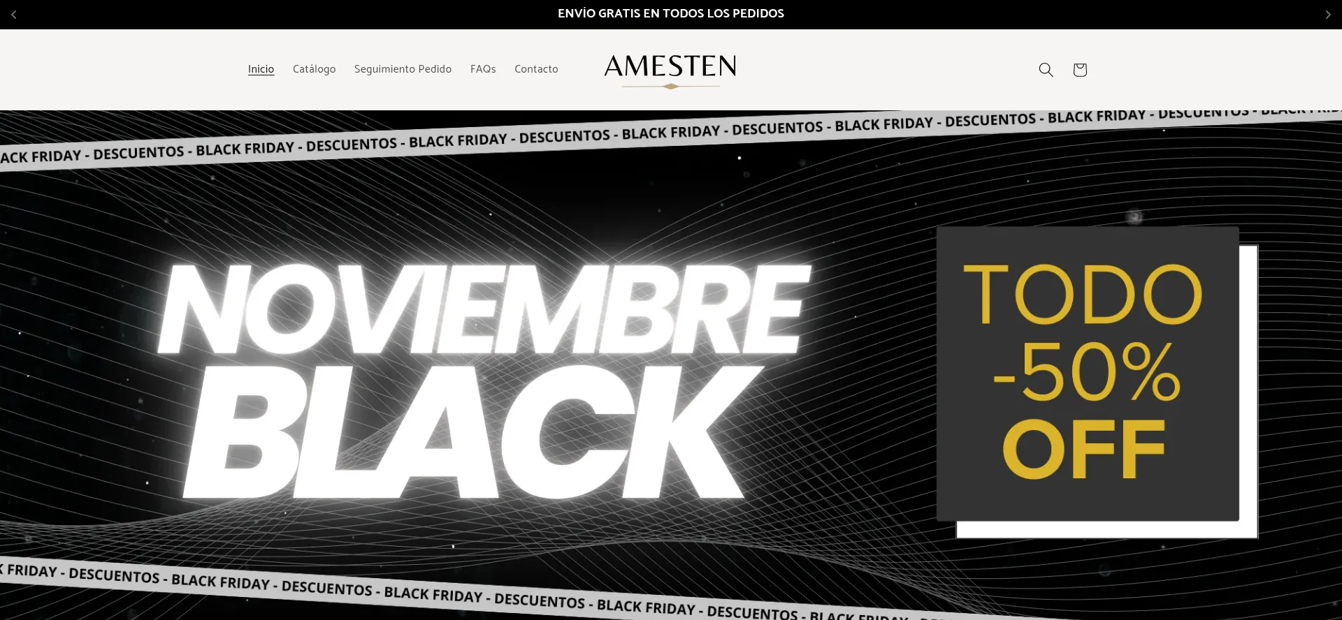 Website screenshot of Amestenbrand.com