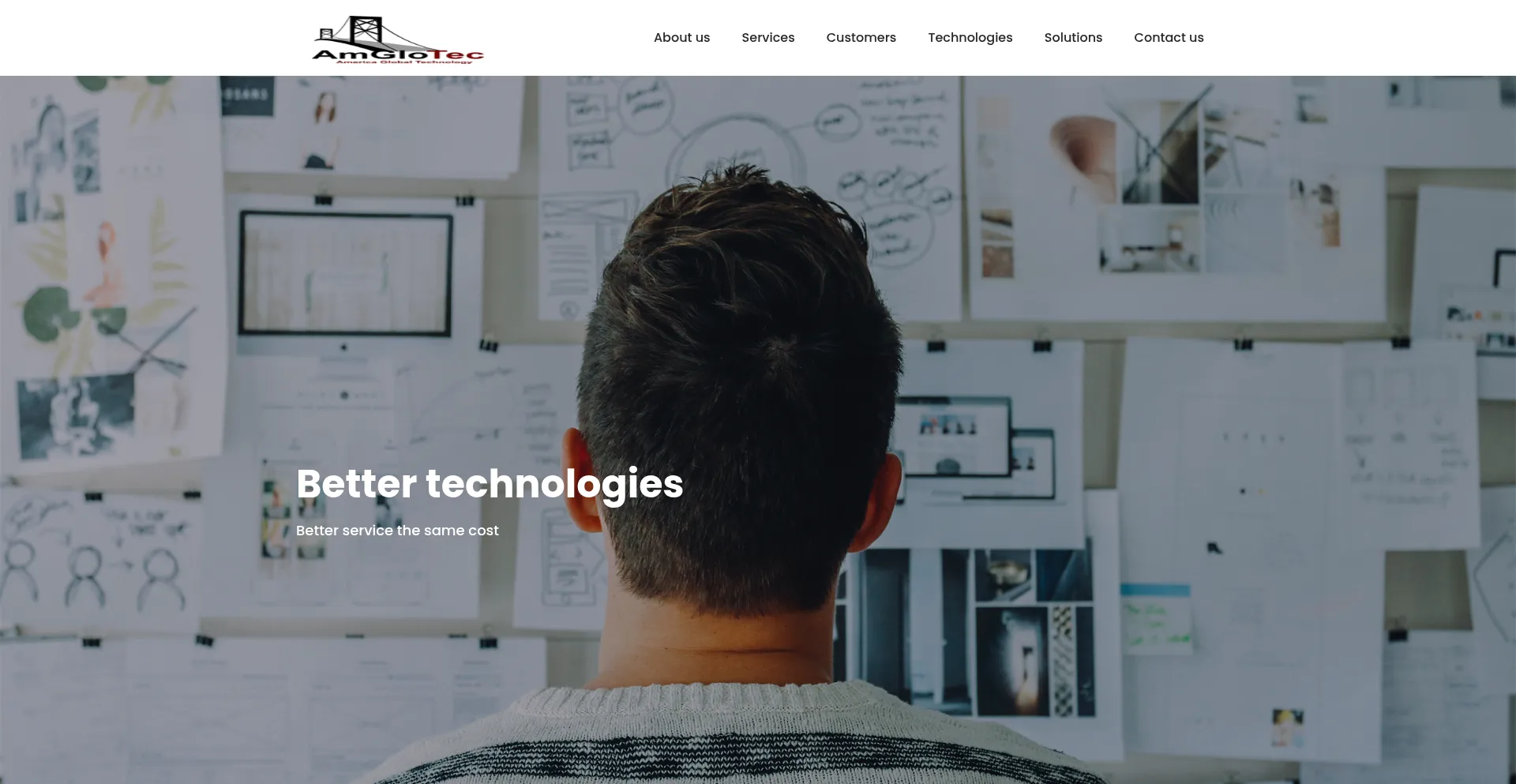 Website screenshot of Amglotec.com