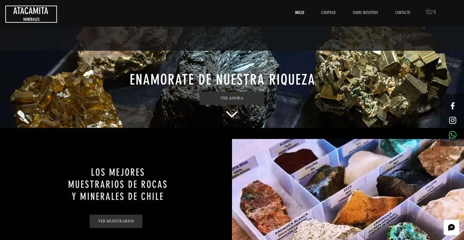 Website screenshot of Aminerales.com