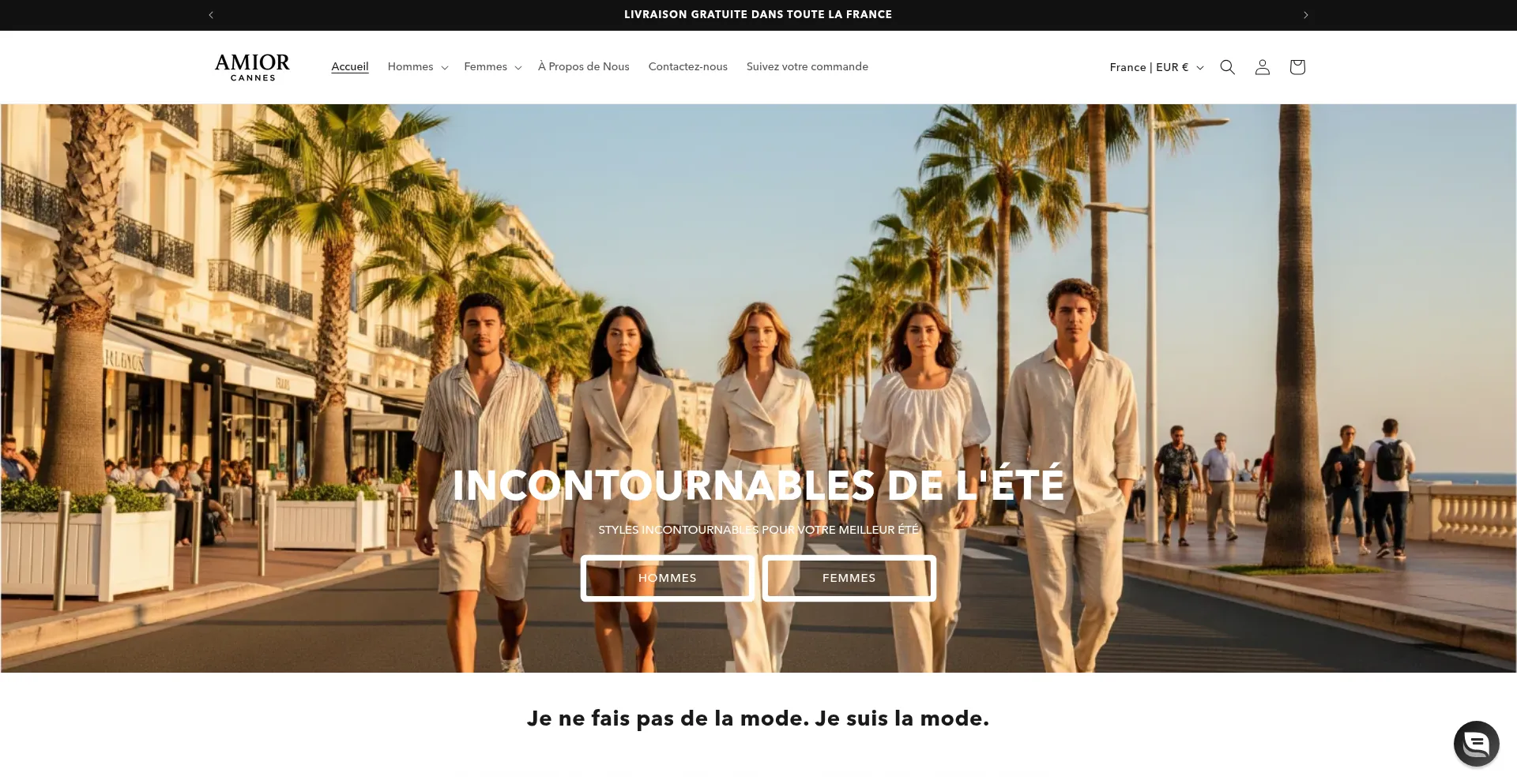 Website screenshot of Amiorcannes.fr