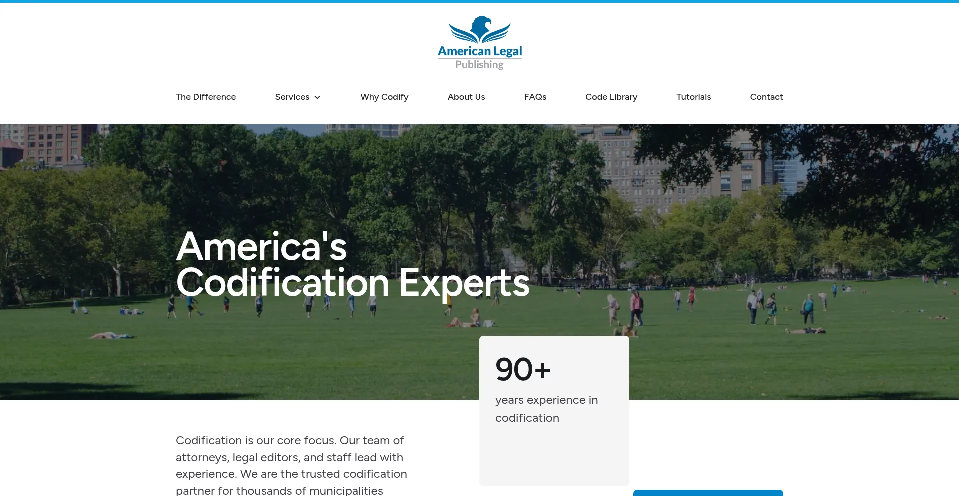 Website screenshot of Amlegal.com
