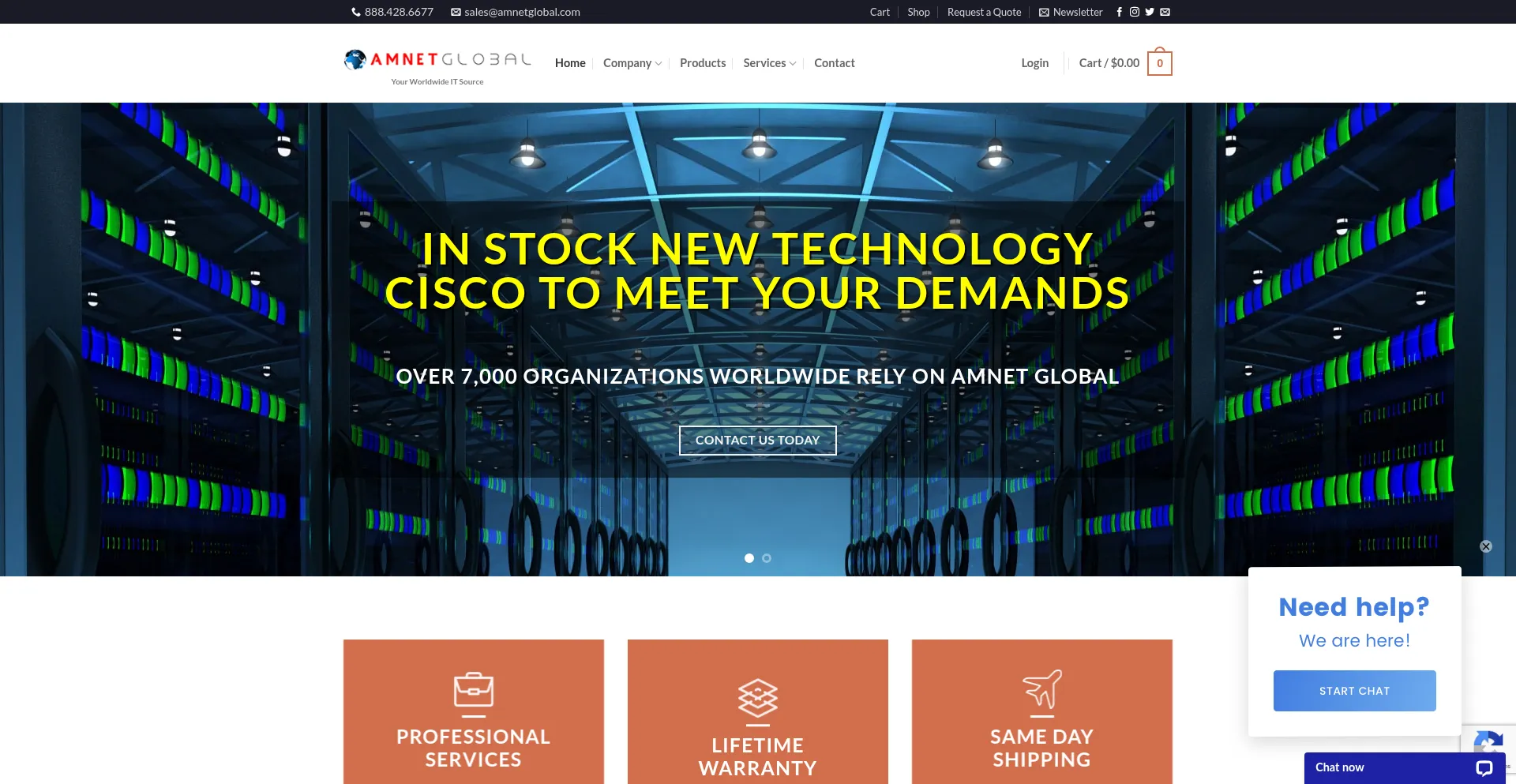 Website screenshot of Amnetglobal.com