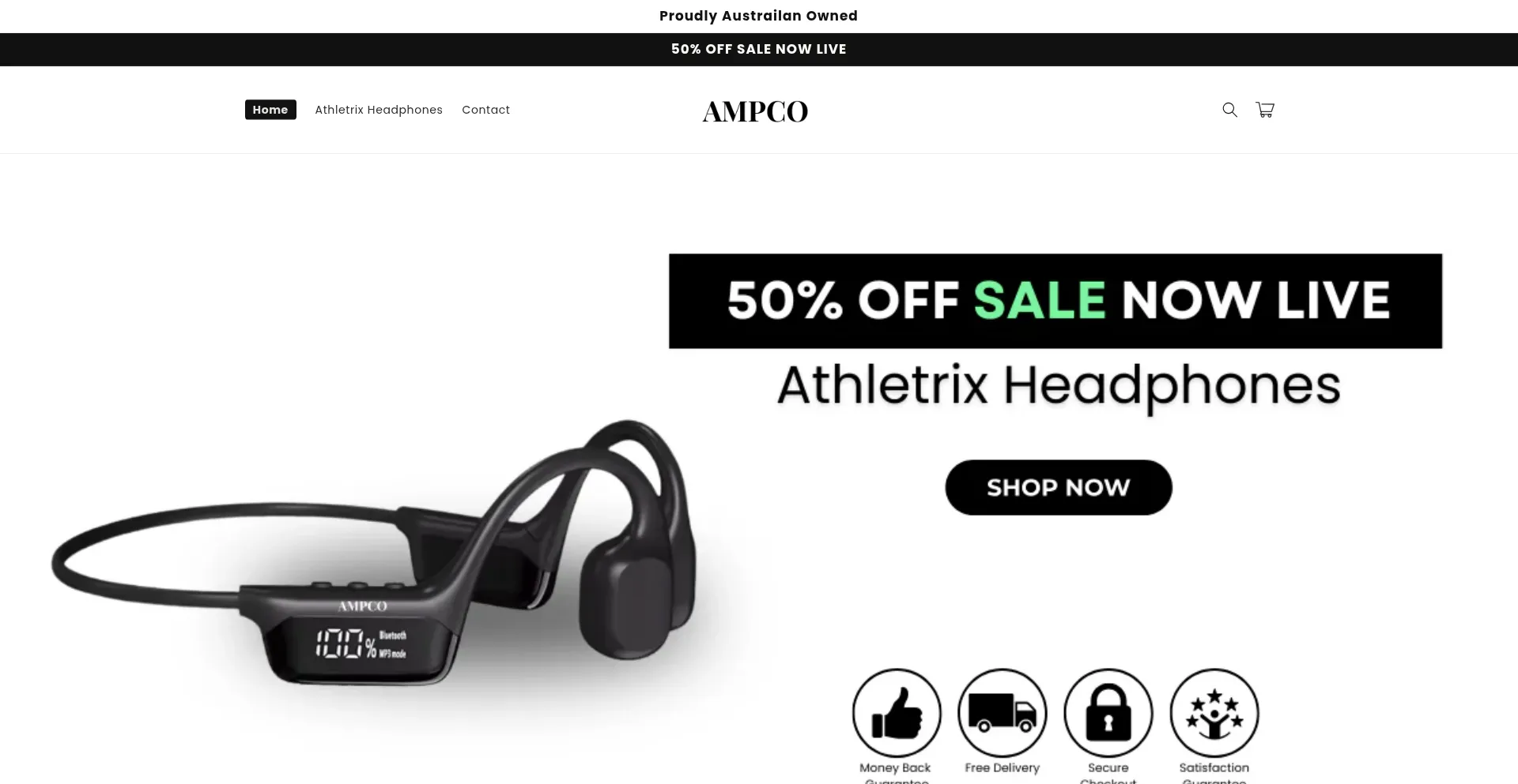 Website screenshot of Ampcoofficial.com