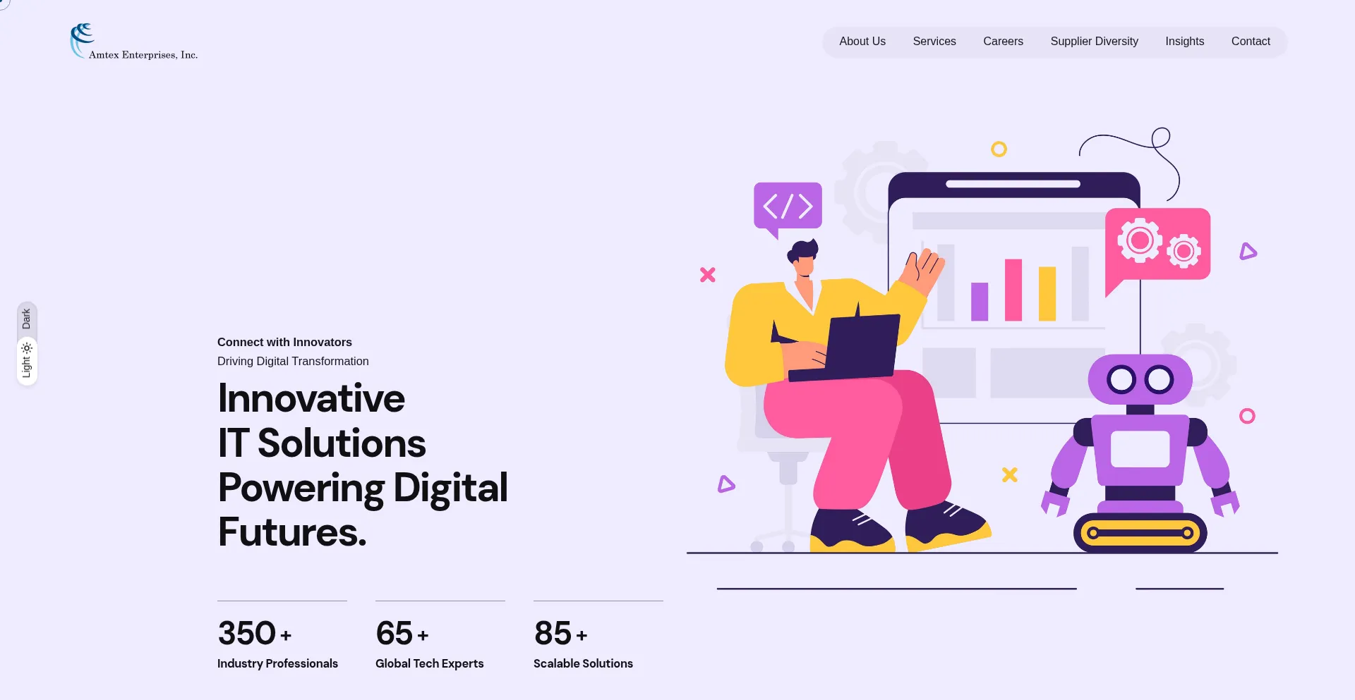 Website screenshot of Amtexenterprises.com
