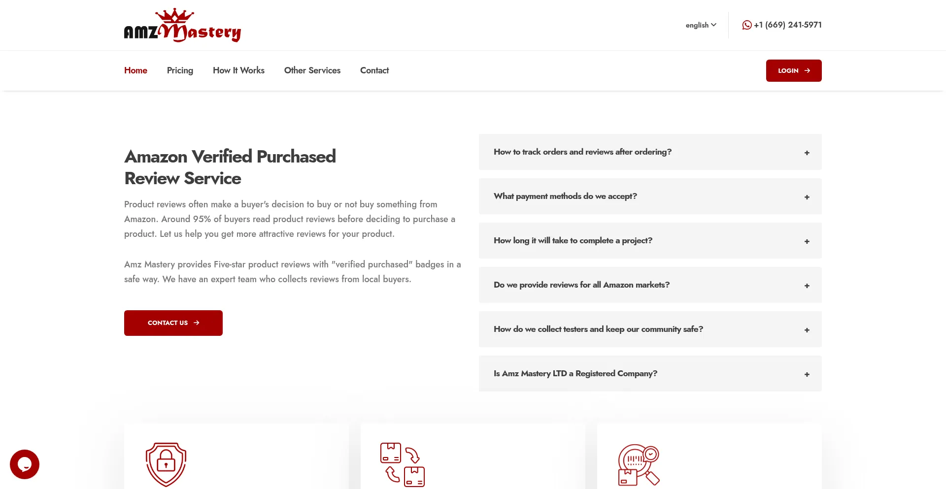 Website screenshot of Amzmastery.com