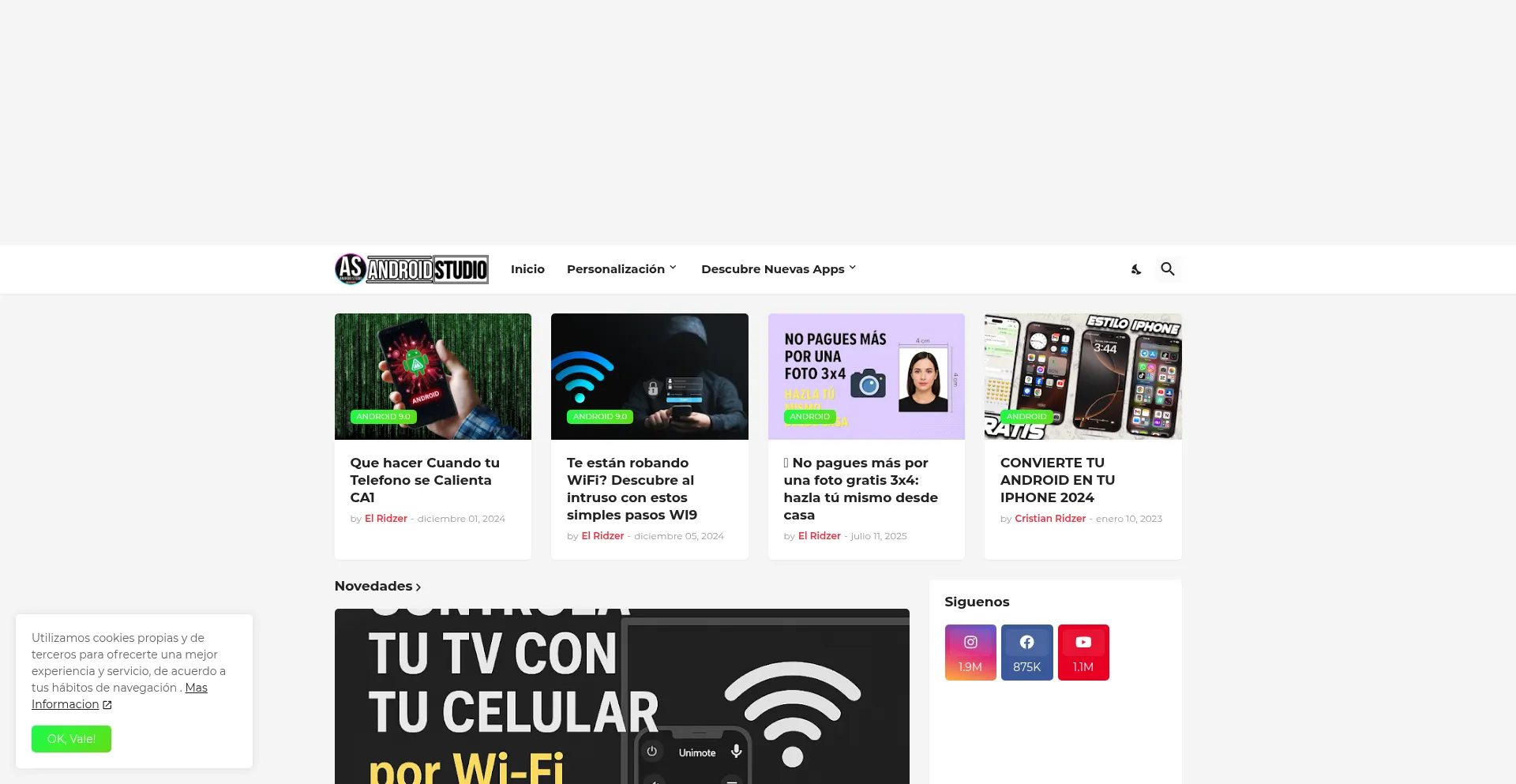 Website screenshot of Androidstudiox77.blogspot.com