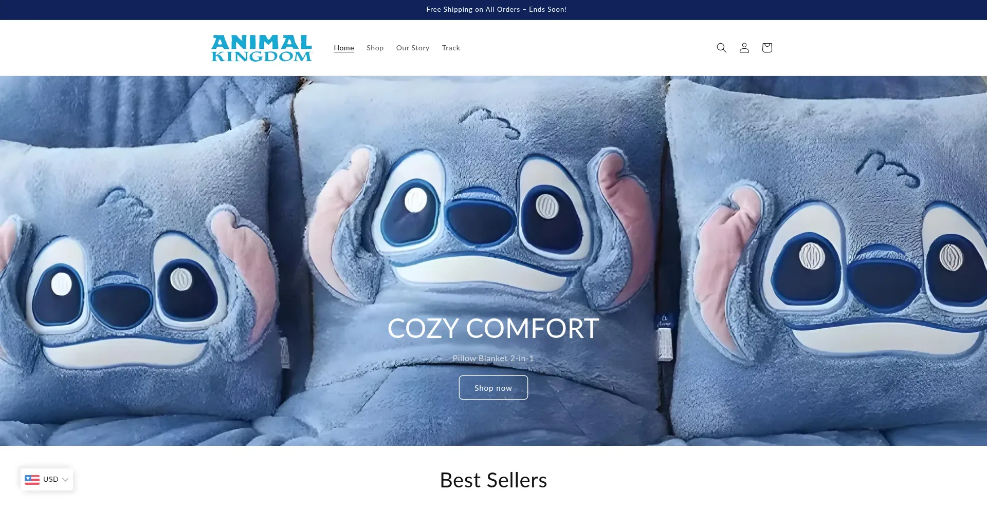 Website screenshot of Animalkingdomdesigns.com