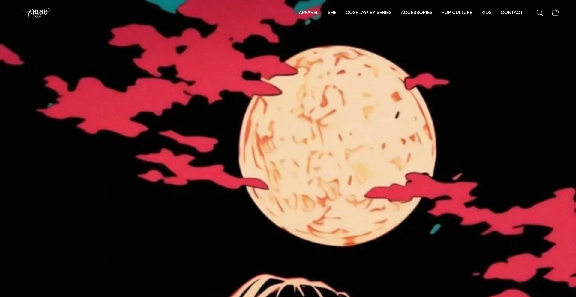 Website screenshot of Animeclo.com