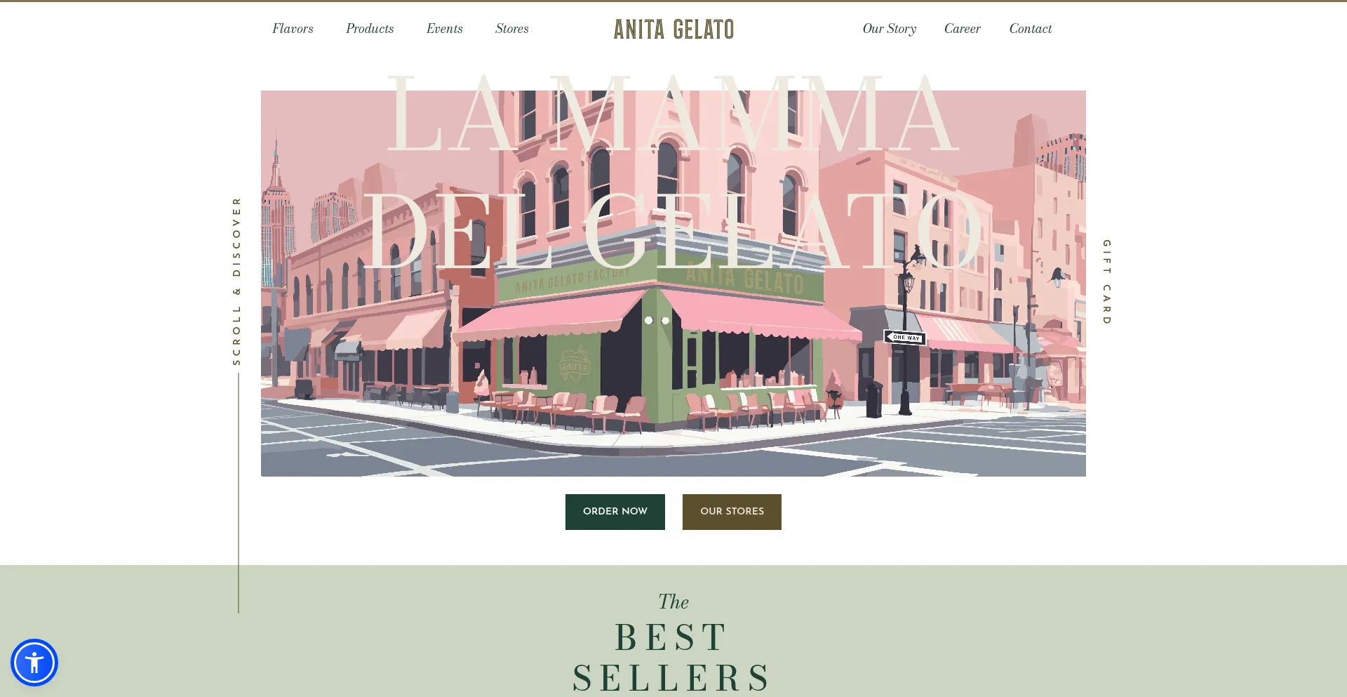 Website screenshot of Anita-gelato.com
