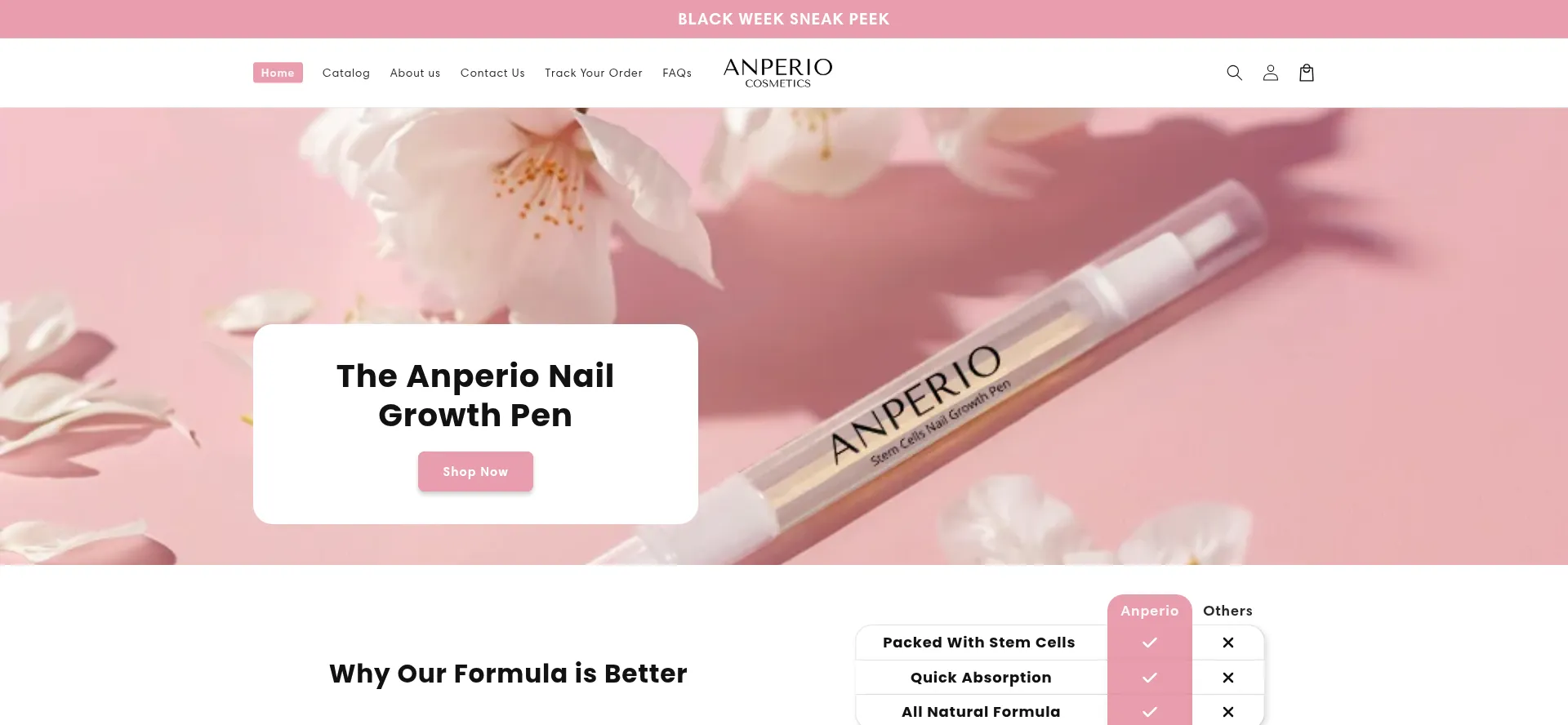 Website screenshot of Anperio.com