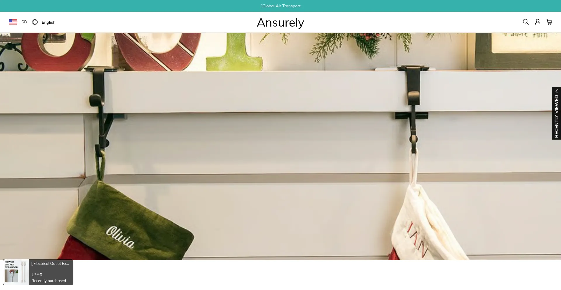 Website screenshot of Ansurely.com