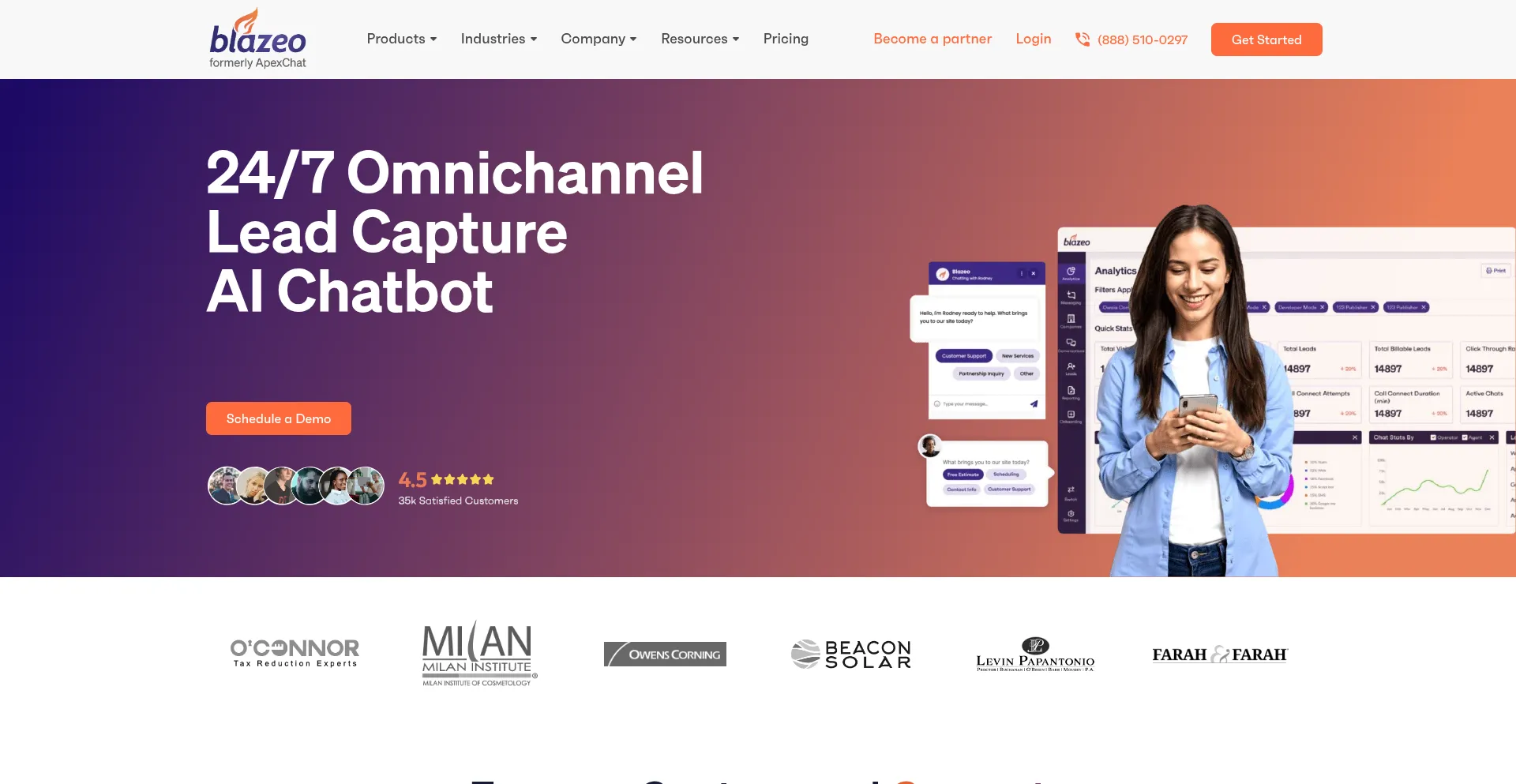 Website screenshot of Apex.live