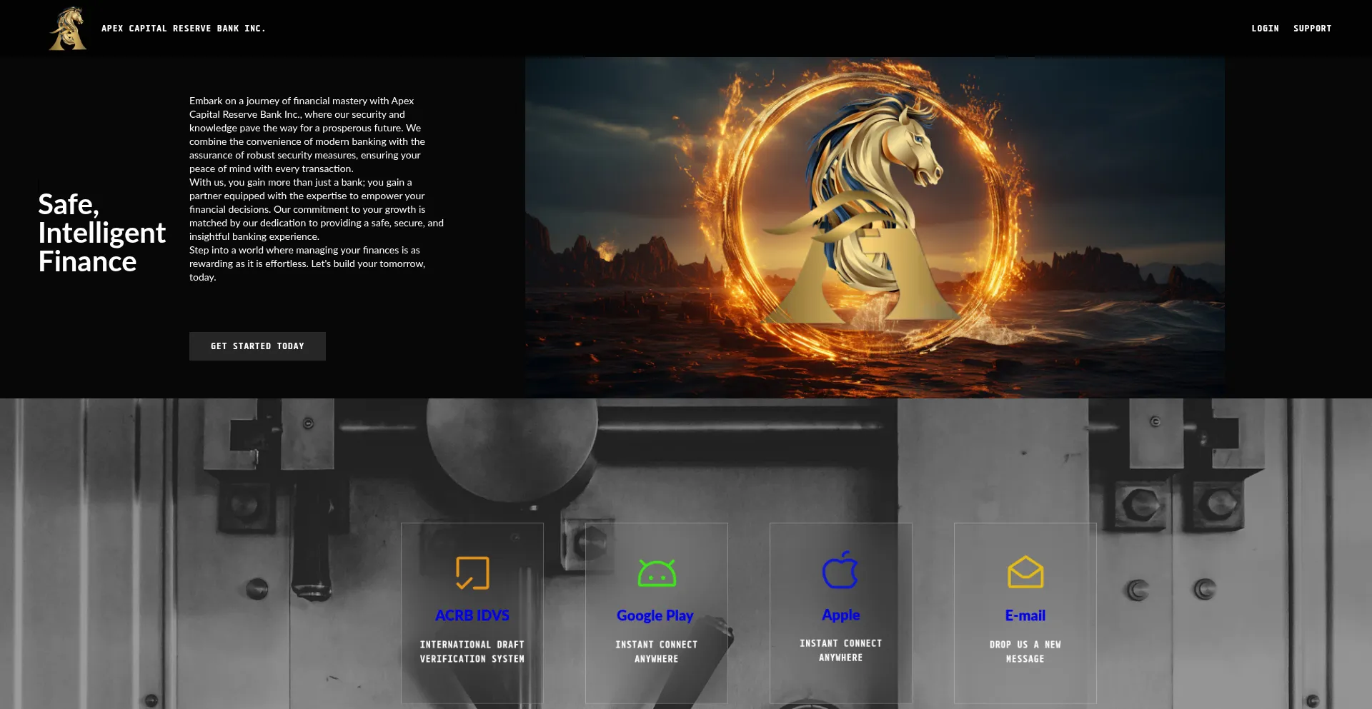 Website screenshot of Apexcapebank.com