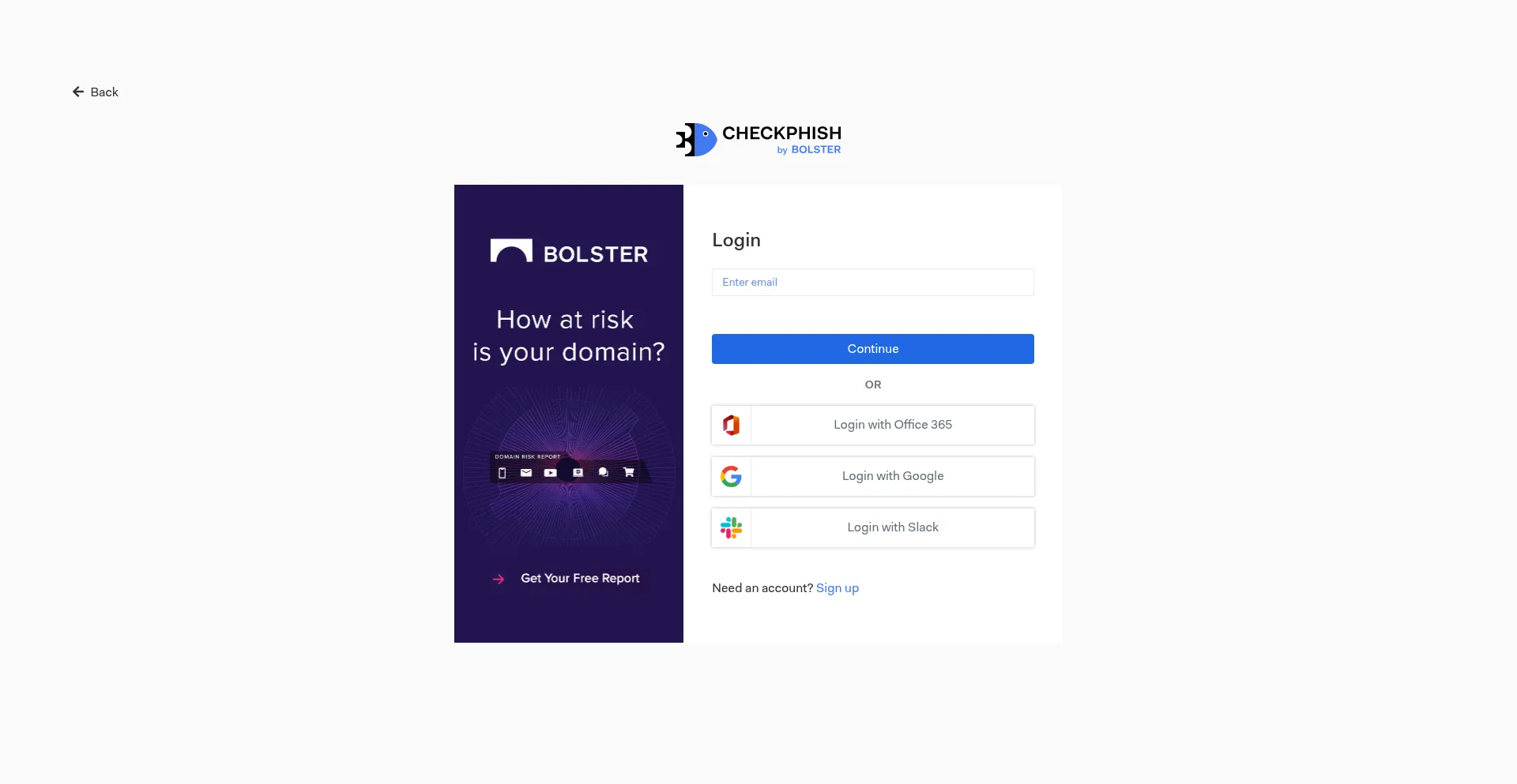 Website screenshot of App.checkphish.ai