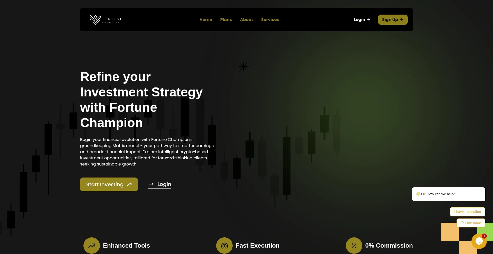 Website screenshot of App.fortunechampion.com
