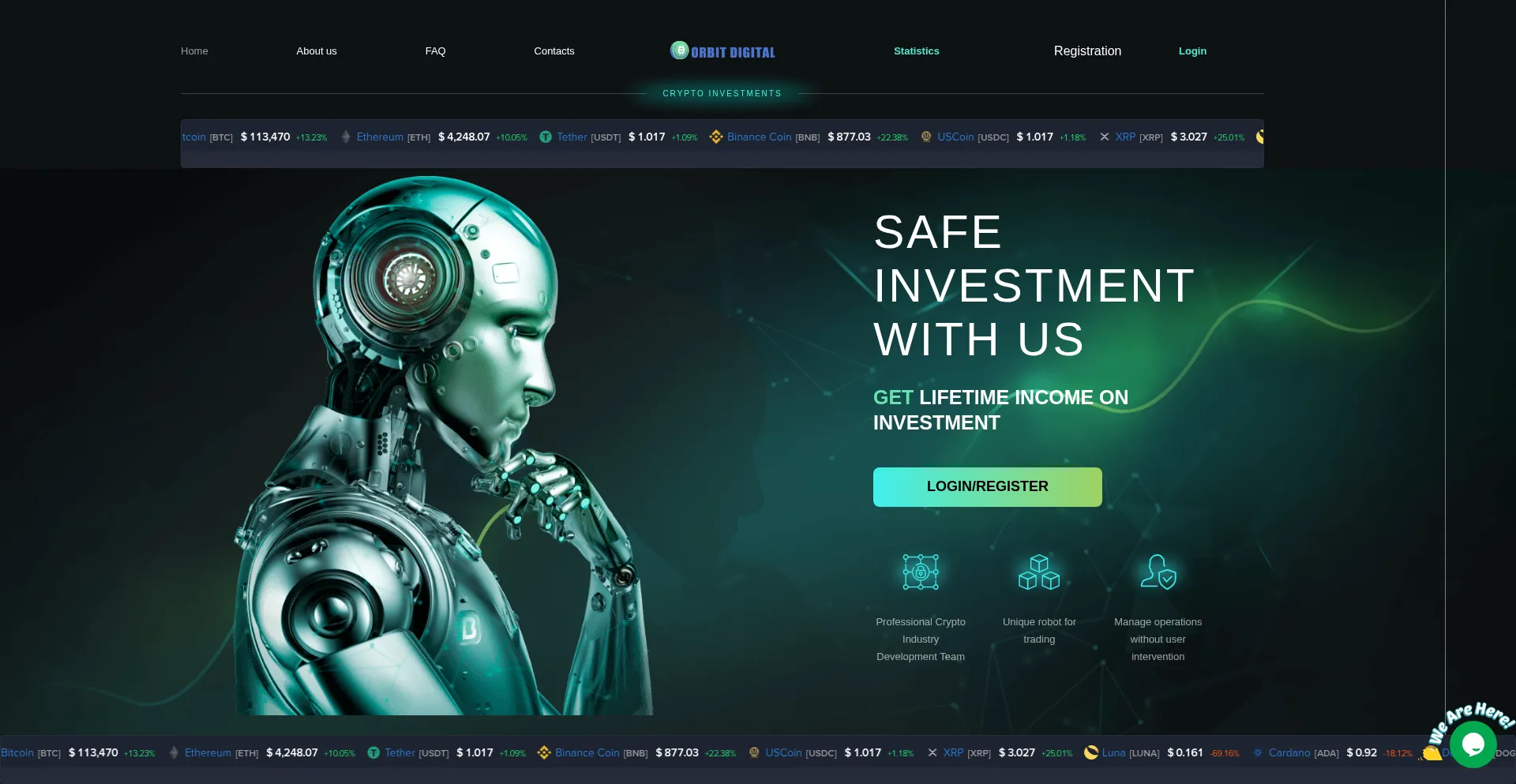 Website screenshot of App.fxcoinorbitdigital.top