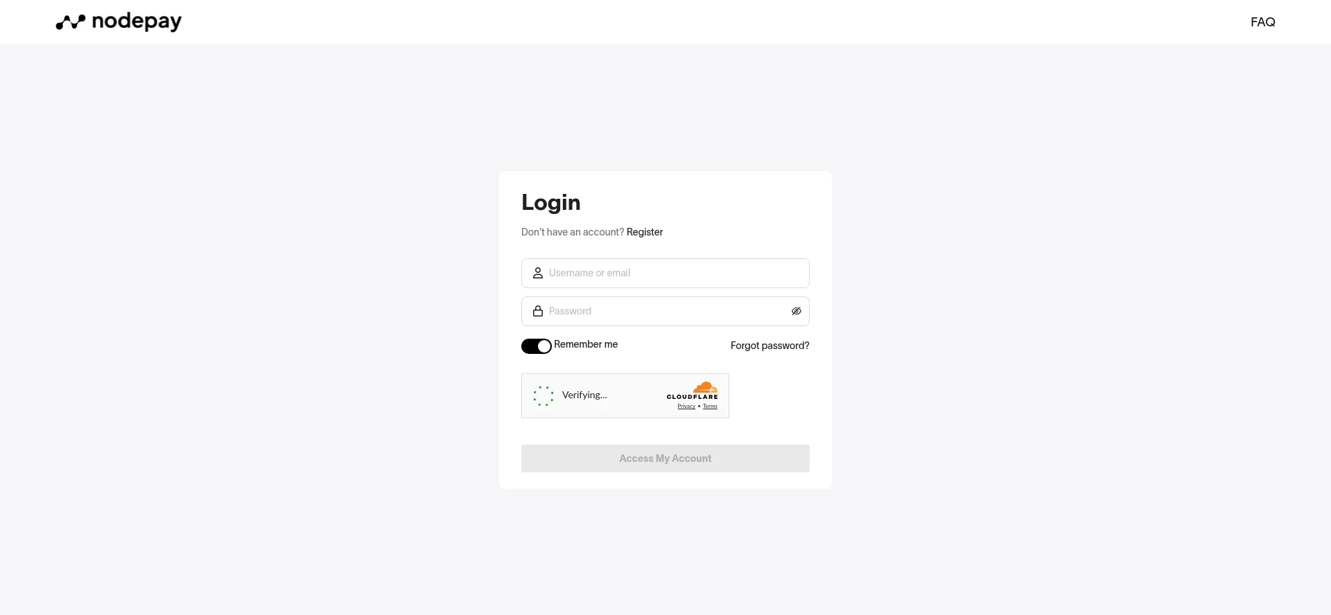 Website screenshot of App.nodepay.ai