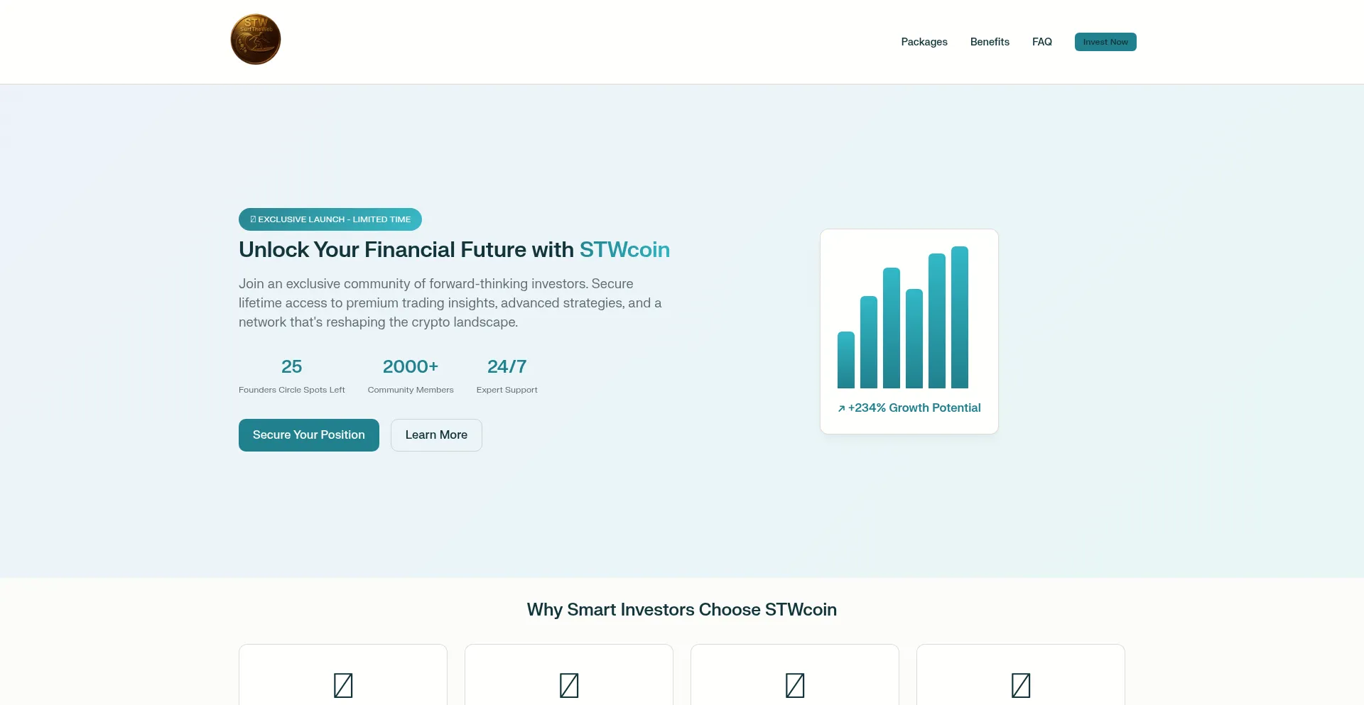 Website screenshot of App.stwcoin.info