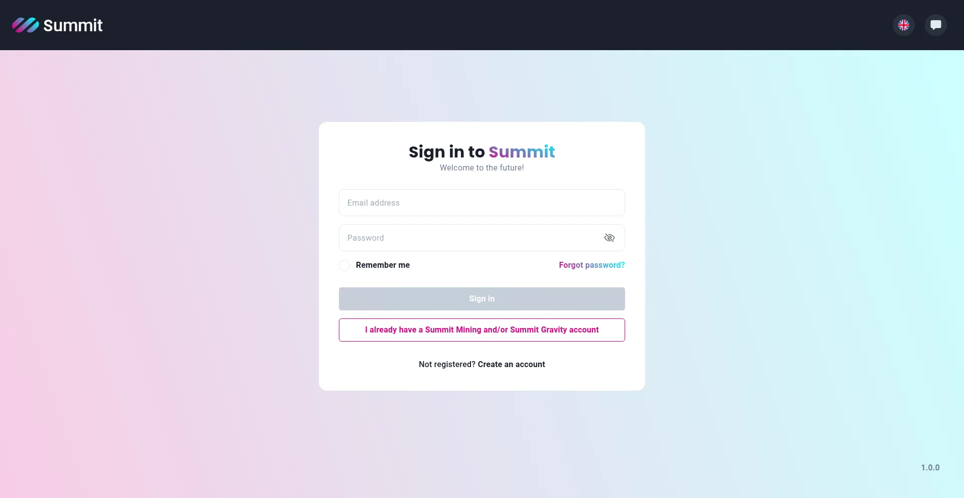 Website screenshot of App.summit.io