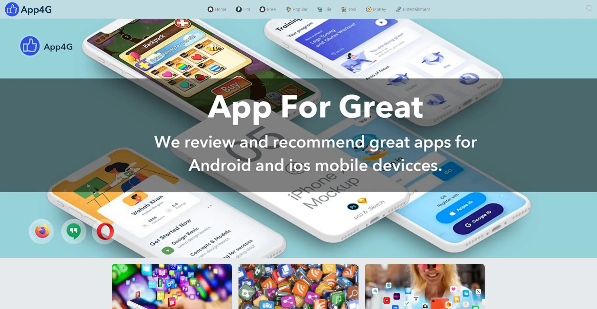 Website screenshot of App4great.com
