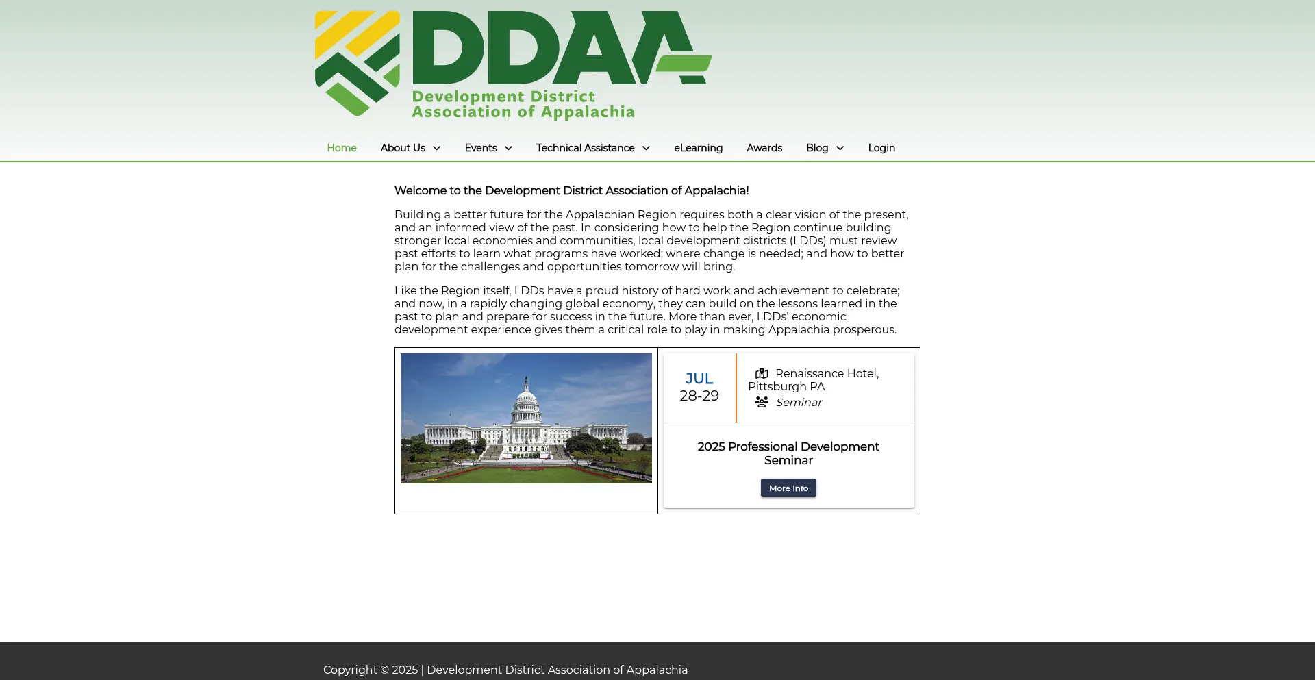Website screenshot of Appalachiandevelopment.org