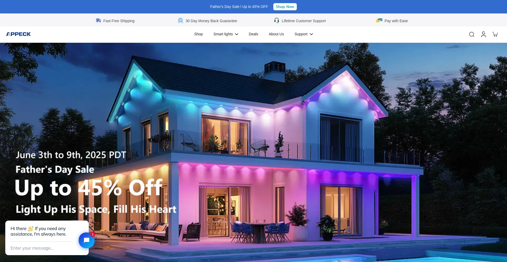 Website screenshot of Appeck.com