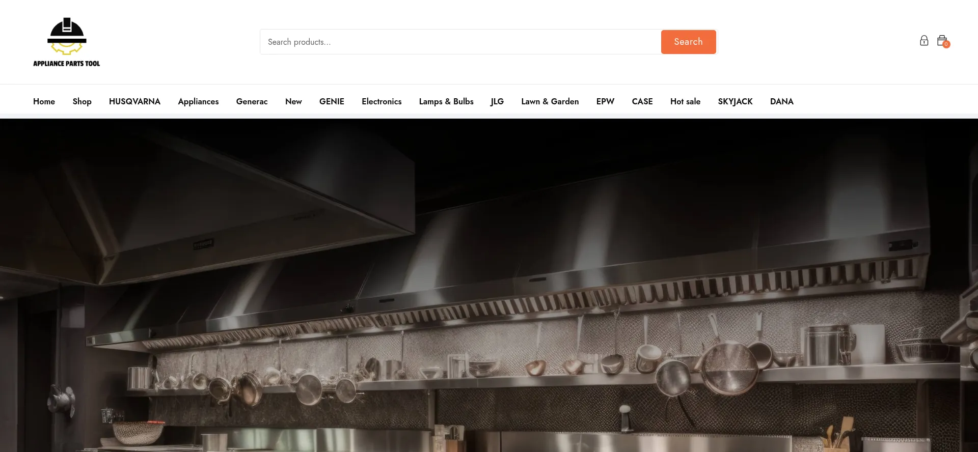 Website screenshot of Appliancepartstool.com