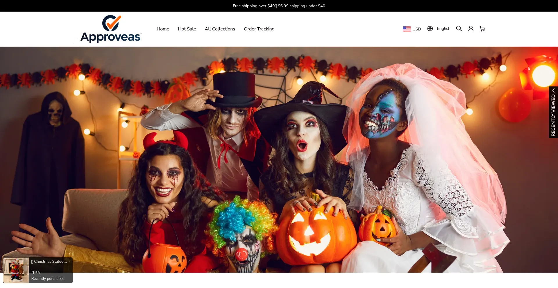 Website screenshot of Approveas.com