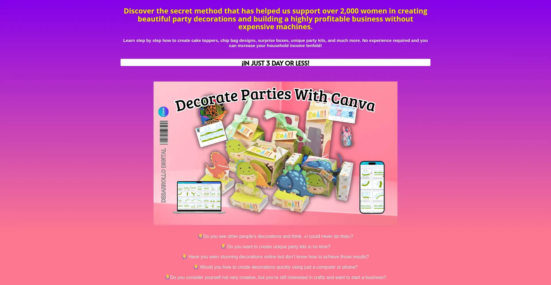 Website screenshot of Aprendeycrea.club