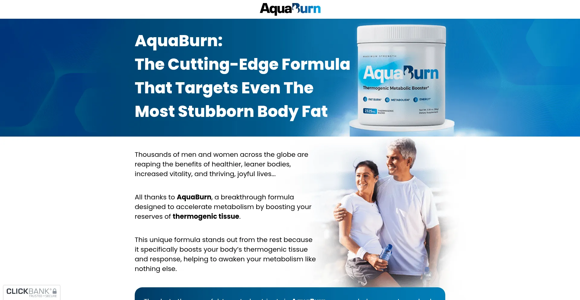 Website screenshot of Aquaburn.org