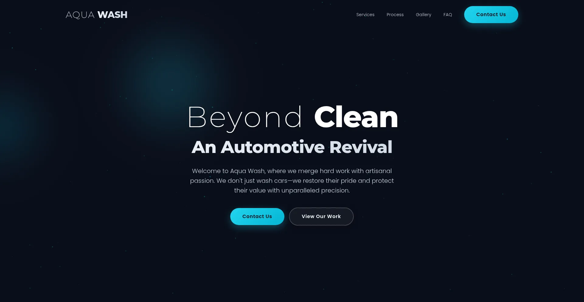 Website screenshot of Aquahandwash.com