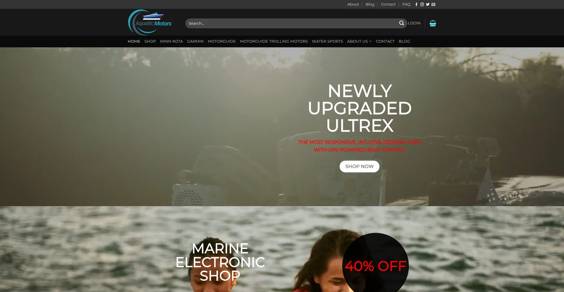 Website screenshot of Aquaticmotors.com