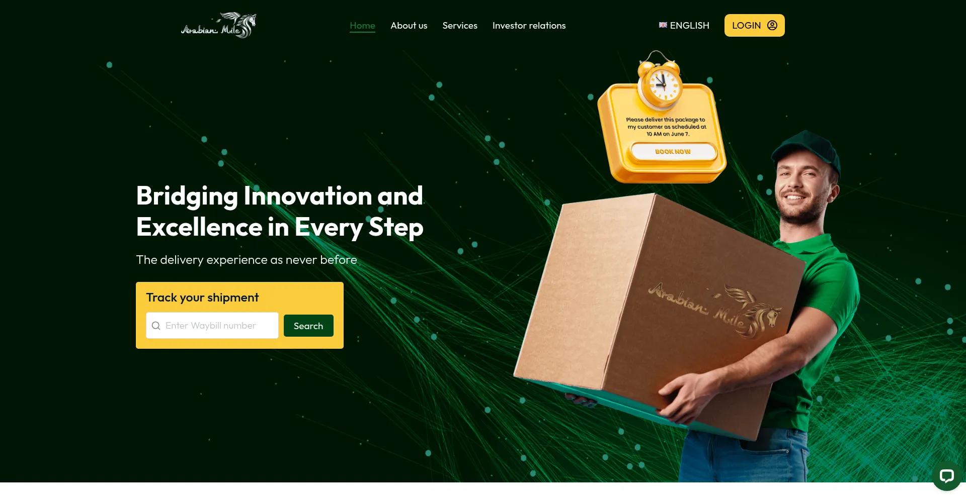 Website screenshot of Arabianmile.com