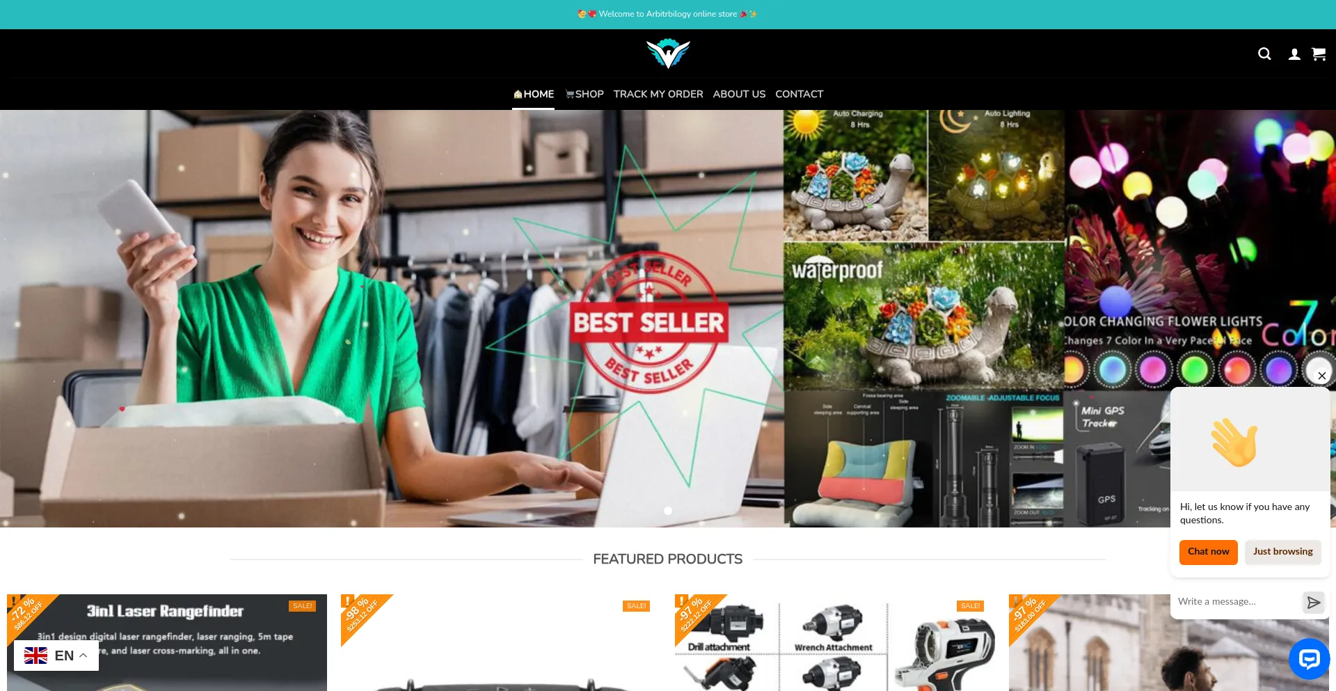 Website screenshot of Arbitrbilogy.ae