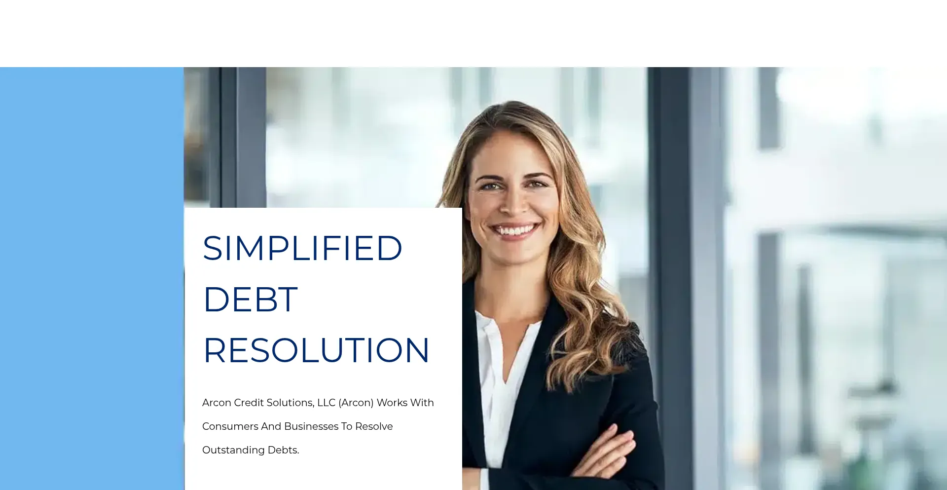 Website screenshot of Arconcredit.com