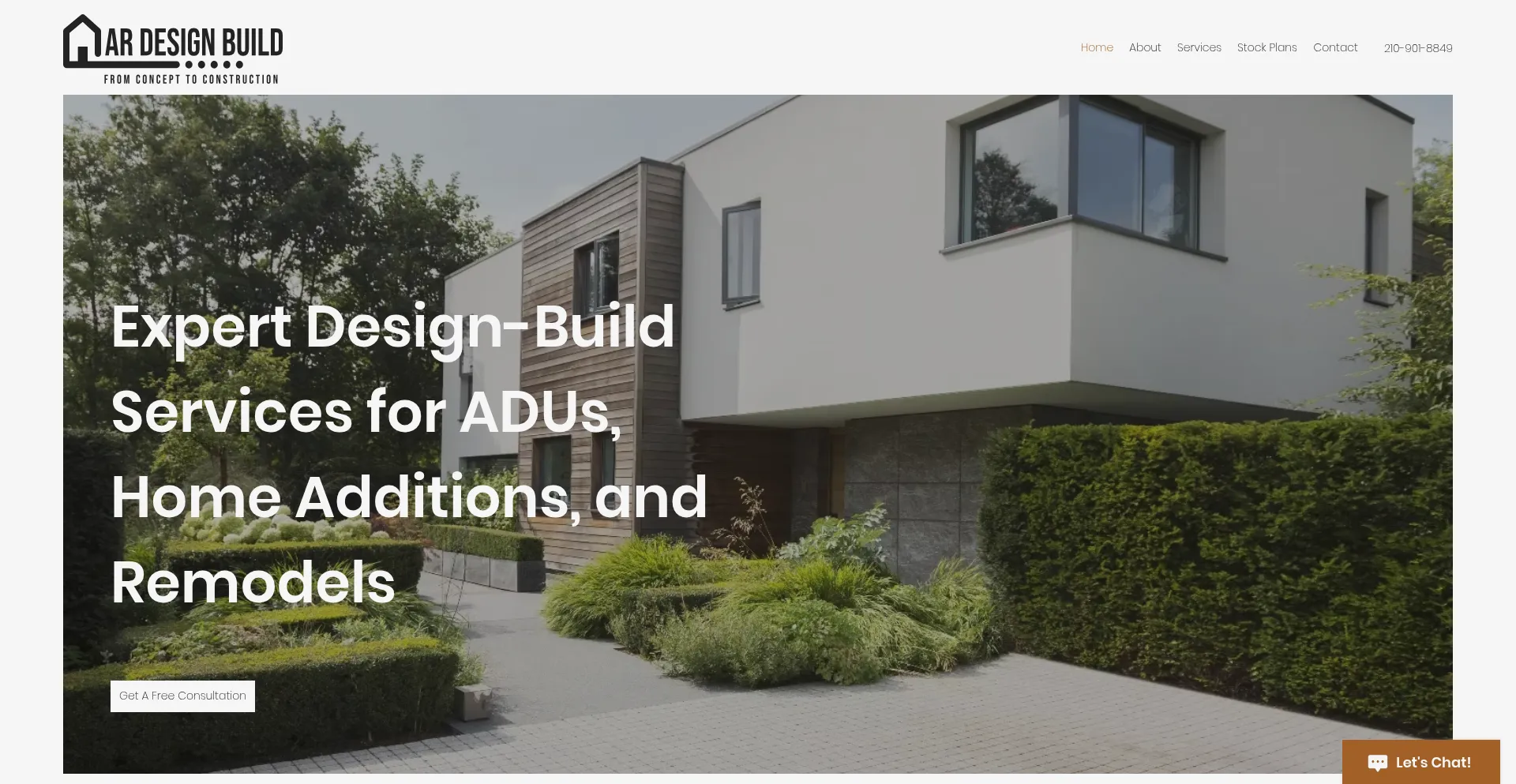 Website screenshot of Ardesign.build