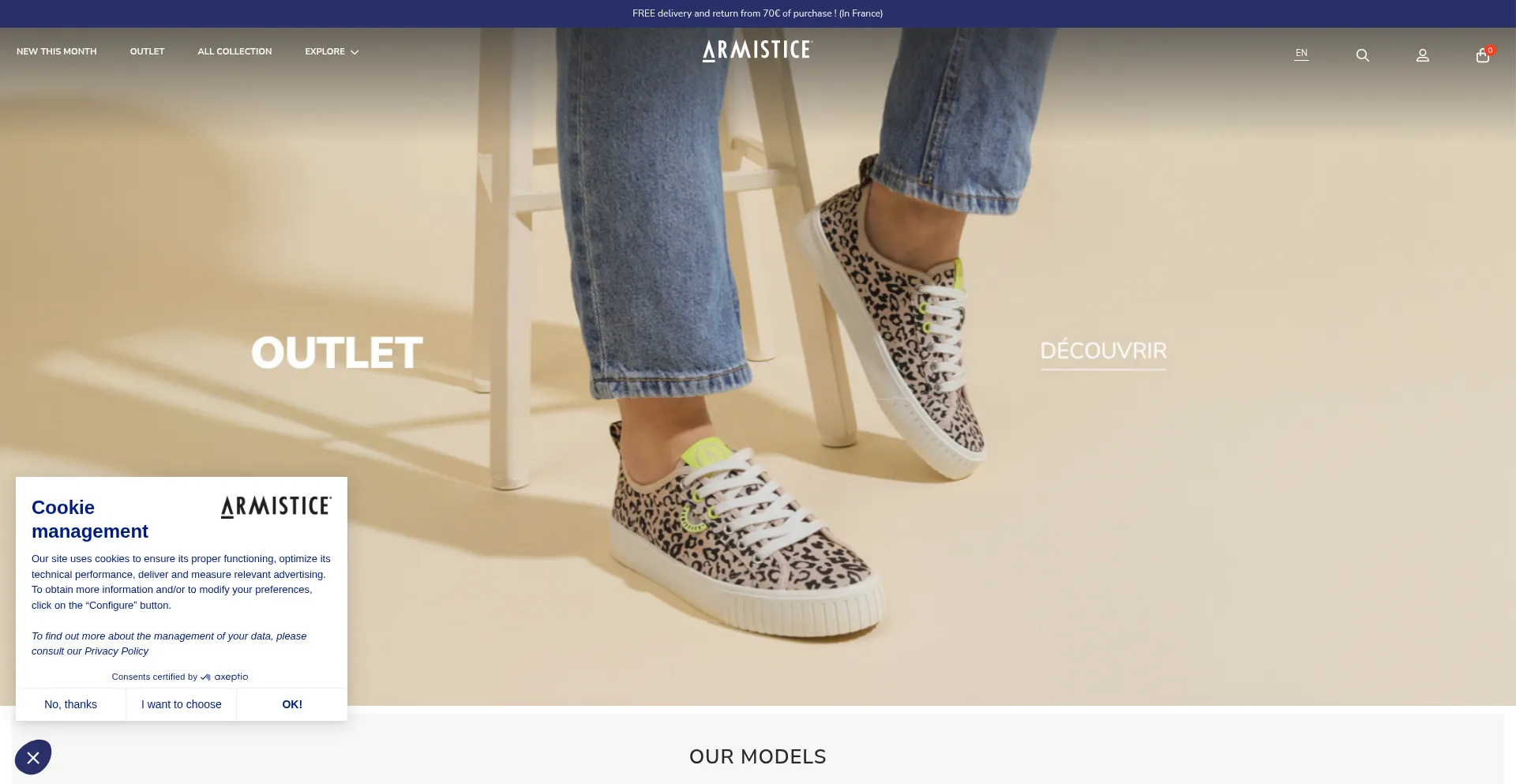 Website screenshot of Armistice.fr
