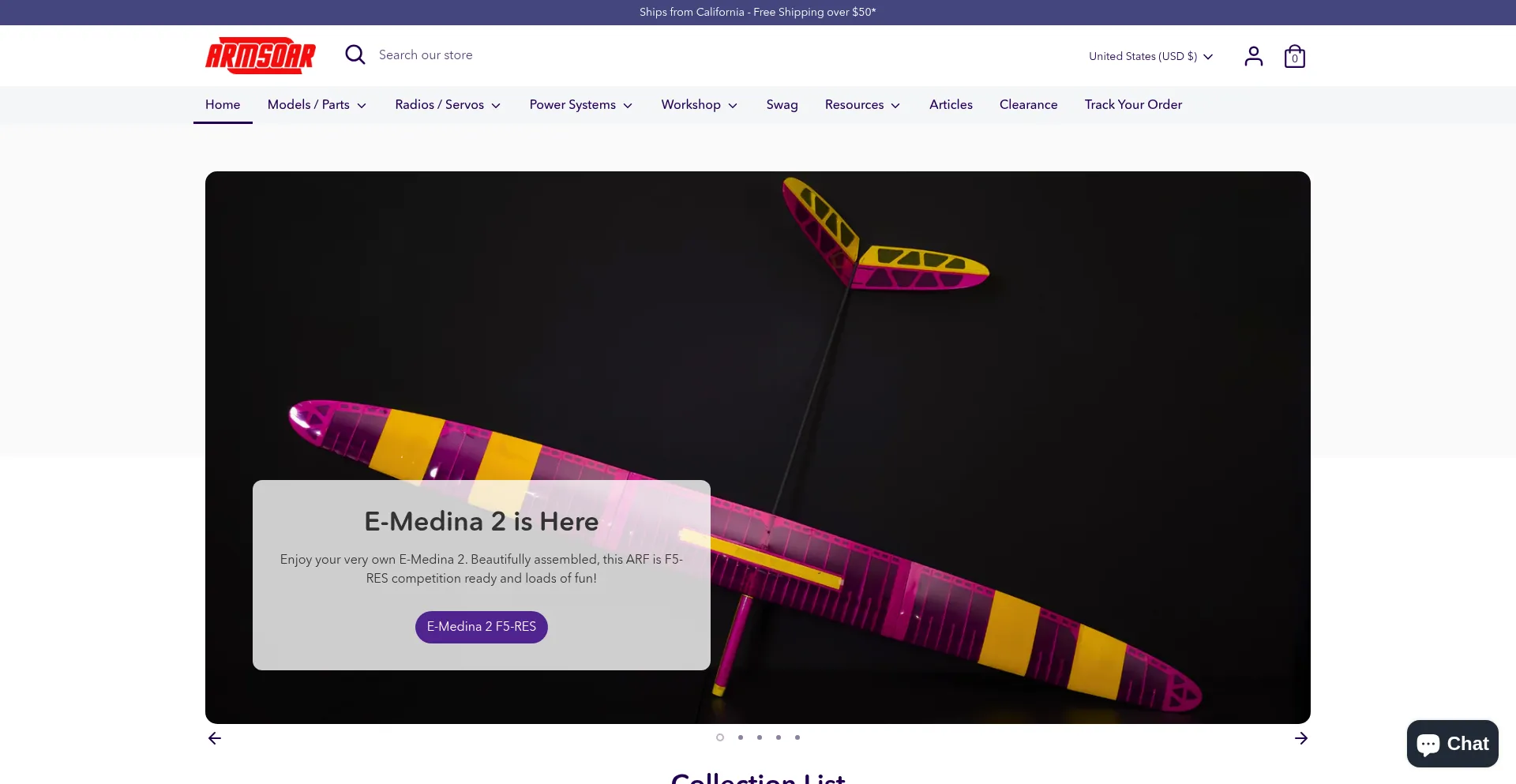 Website screenshot of Armsoar.com