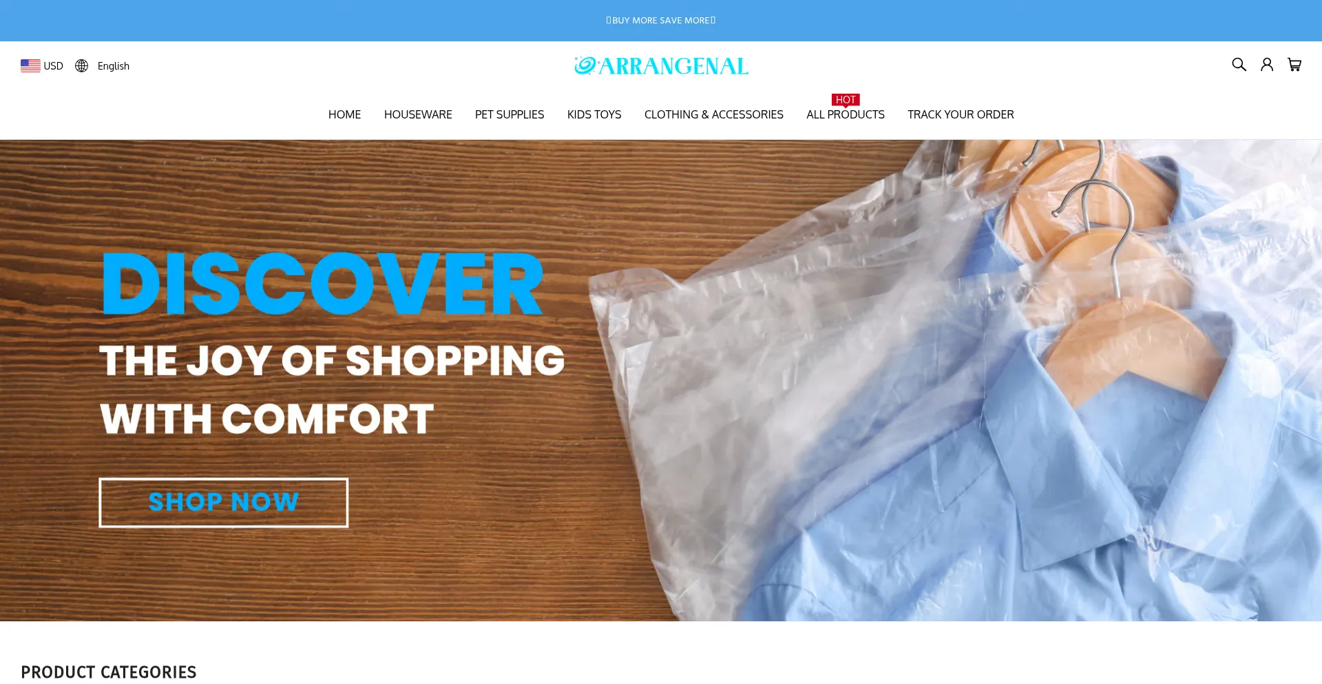 Website screenshot of Arrangenal.com