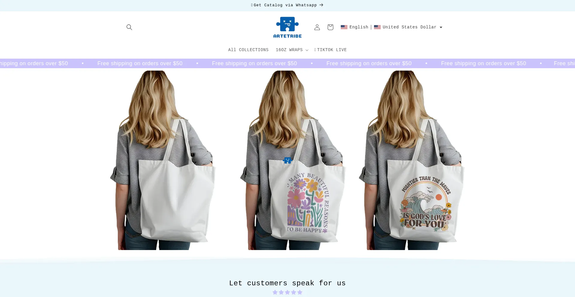Website screenshot of Artetribe.co