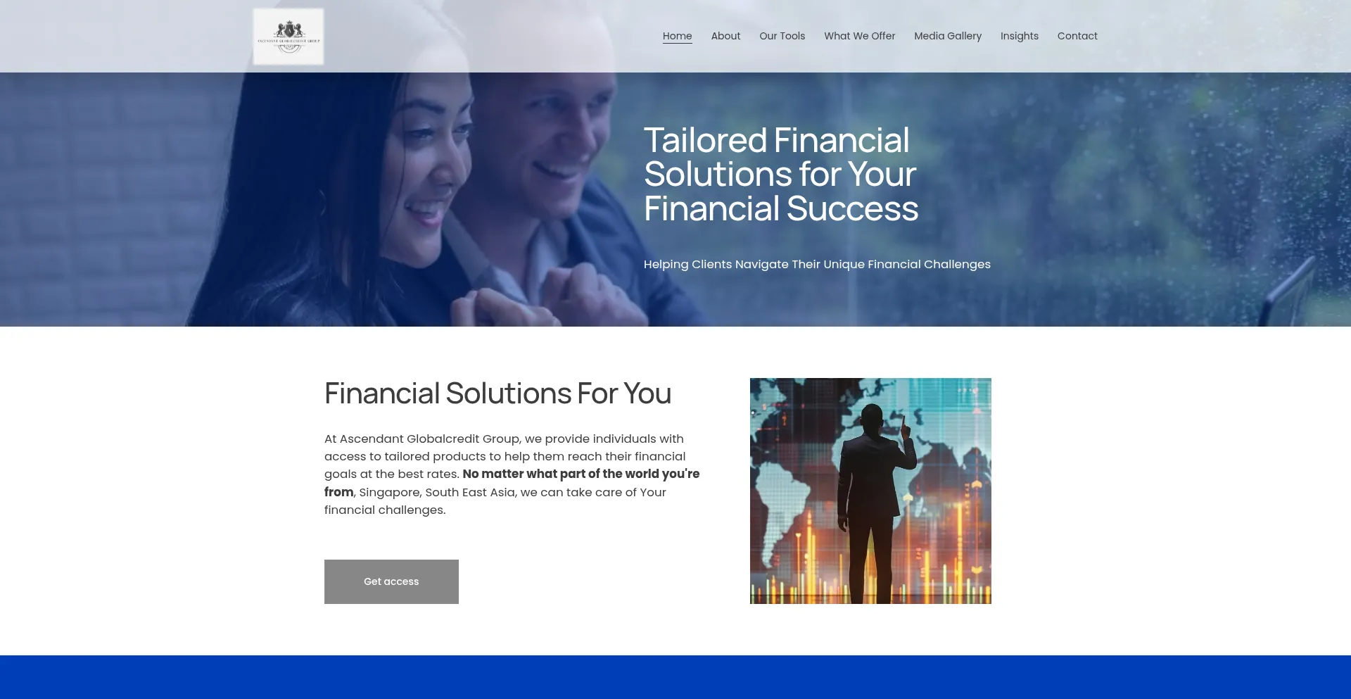 Website screenshot of Ascendantglobalcreditgroup.com