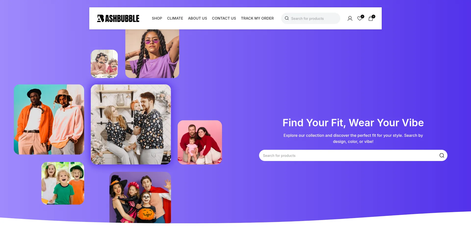 Website screenshot of Ashbubble.com