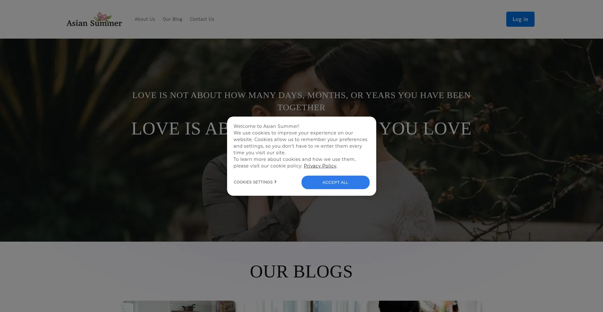 Website screenshot of Asian-summer.com